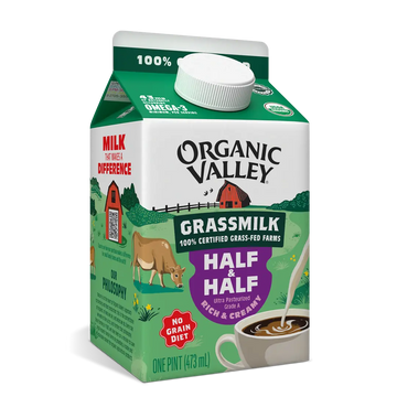 Organic Valley Grassmilk Half N Half - 16 FO