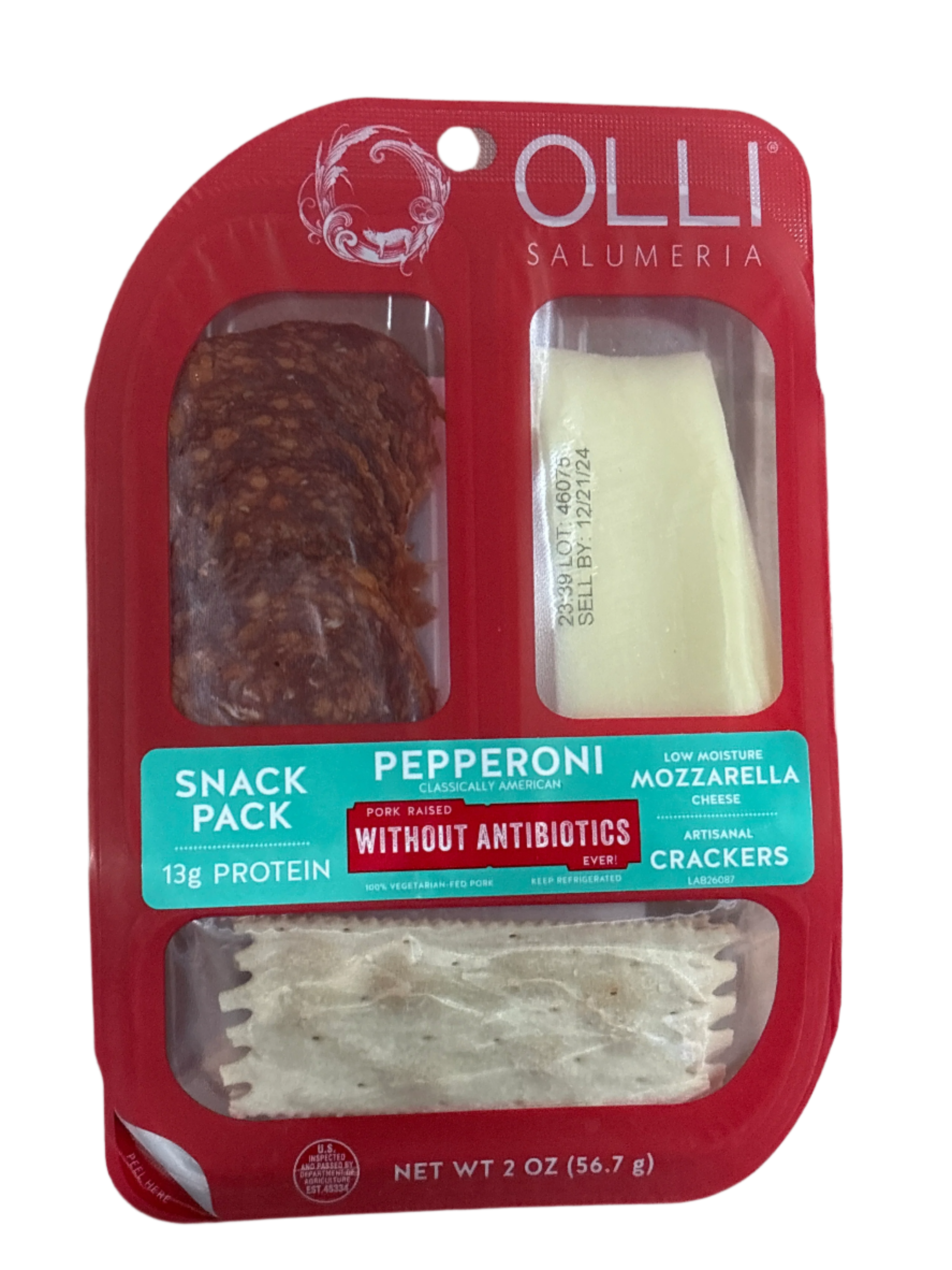 Olli Pepperoni & Mozzarella Snack Pack - 2 OZ