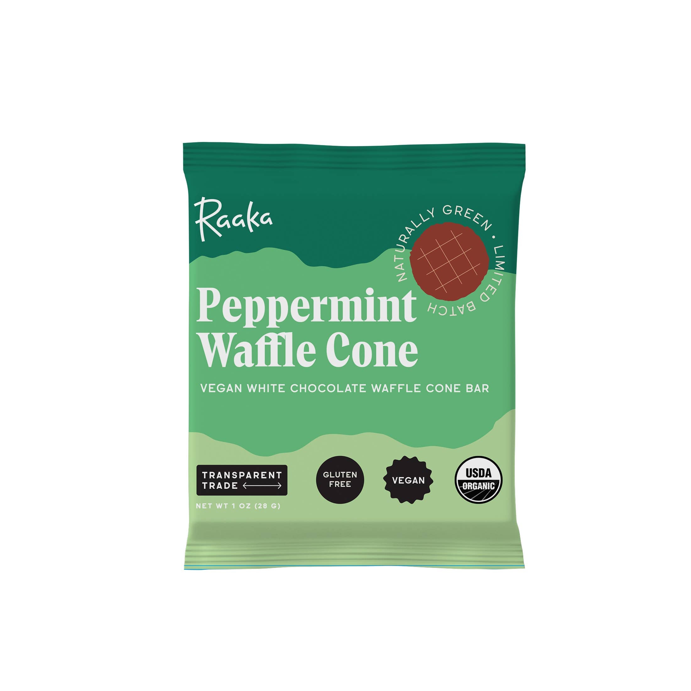 Peppermint White Chocolate Waffle Cone Bar - 1 OZ