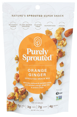 Purely Sprouted Orange Ginger Snack Mix - 4 OZ