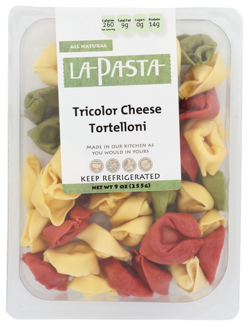 La Pasta Tricolor Cheese Tortellini - 9 OZ