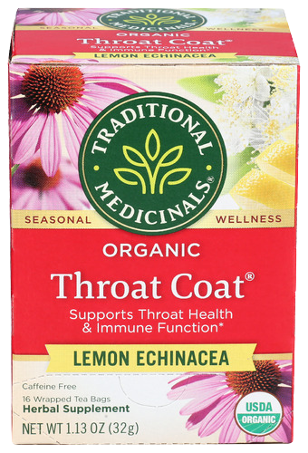 Organic Lemon Echinacea Throat Coat Tea - 16 BG