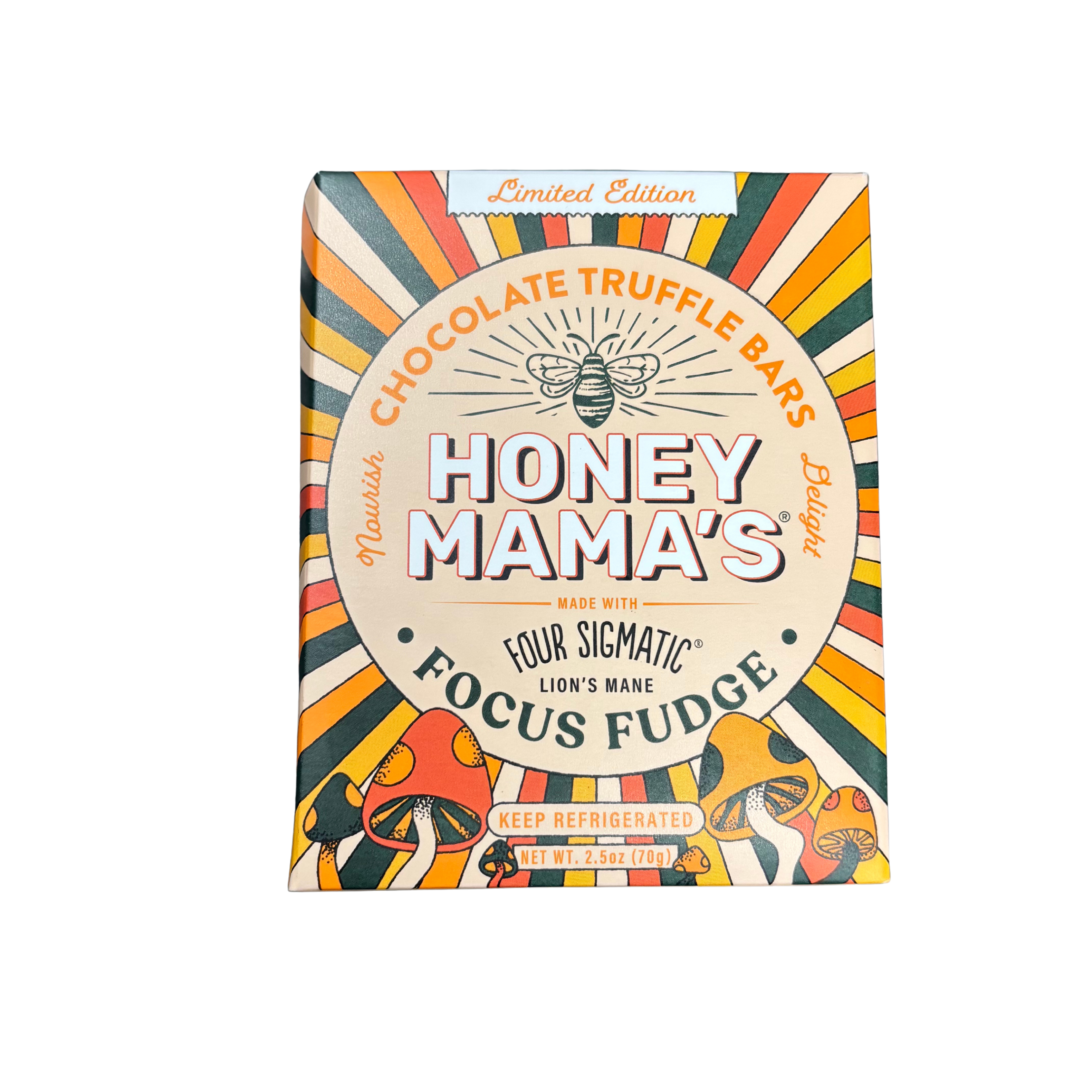 Honey Mama's Focus Fudge Chocolate Truffle Bar - 2.5 OZ