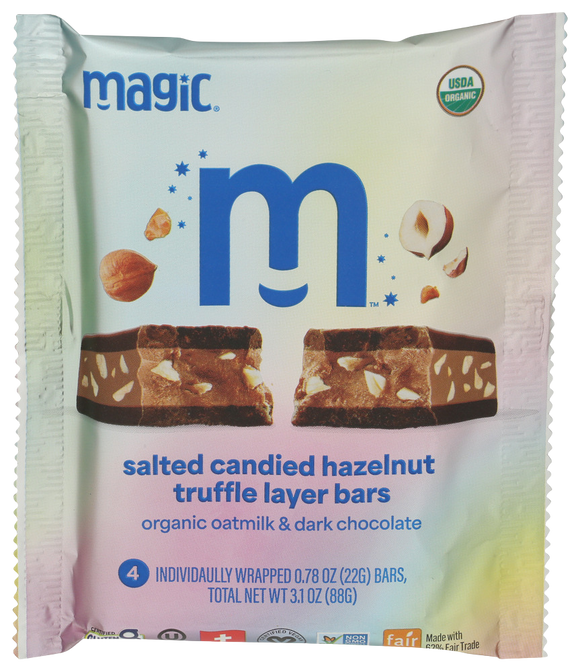Magic Salted Hazelnut Truffle Chocolate Bar - 4 PK