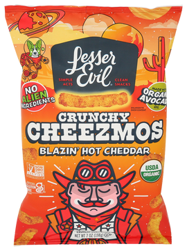 Lesser Evil Blazin' Hot Cheddar Cheesmos - 7 OZ