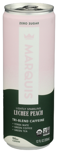 Marquis Sparkling Lychee Peach Energy Drink - 12 FO