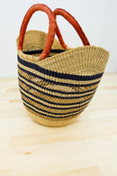 Tote Basket Bag, U-Shopper multi-color: Multicolor Open Weave-8