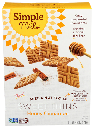 Simple Mills Honey Cinnamon Sweet Thins - 4.25 OZ