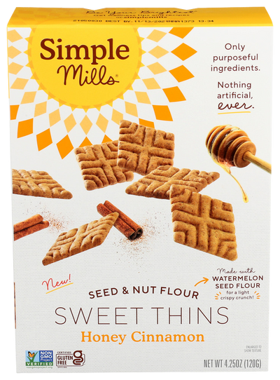Simple Mills Honey Cinnamon Sweet Thins - 4.25 OZ