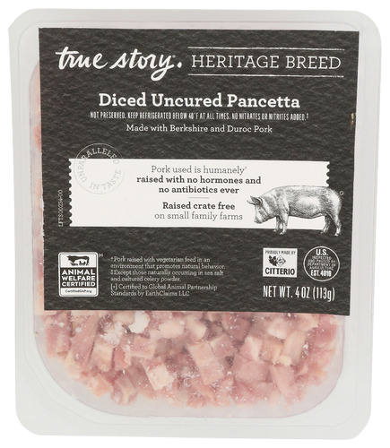 True Story Diced Pancetta - 4 OZ