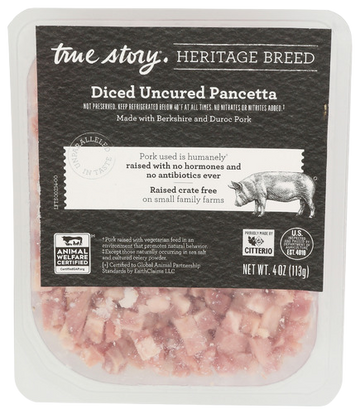 True Story Diced Pancetta - 4 OZ