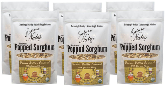 Organic Popped Sorghum Brown Butter Caramel: 4.3 oz