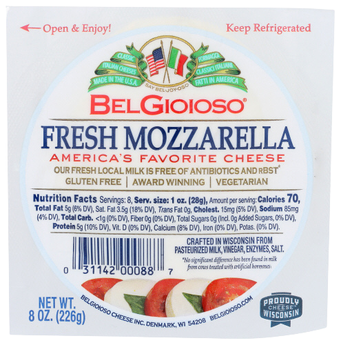 Fresh Mozzarella Cheese Ball - 8 OZ | Juneau Natural