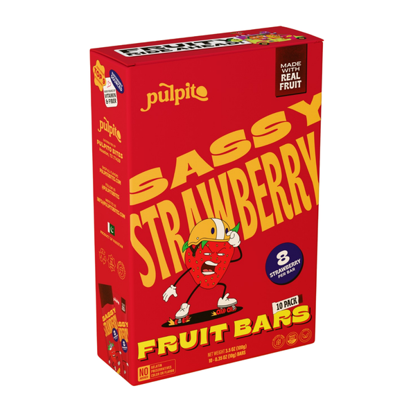 Pulpito Strawberry Fruit Bar - 10 PC