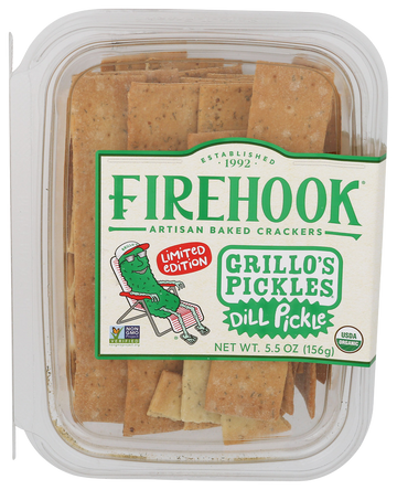 Firehook Grillos Dill Pickle Baked Crackers - 5.5 OZ