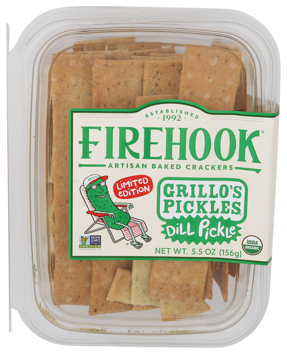 Firehook Grillos Dill Pickle Baked Crackers - 5.5 OZ