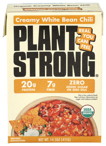 Plantstrong Organic Plant Based Creamy White Bean Chili - 16.9