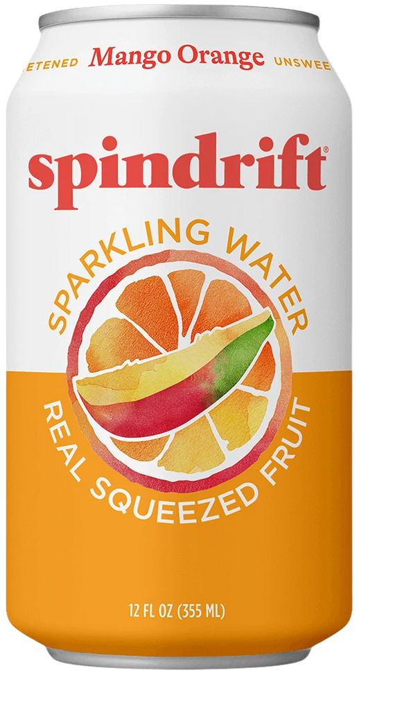 Spindrift Orange Mango Sparkling Water - 12 FO