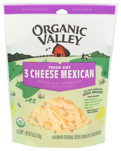 Organic Shredded 3 Cheese Mexican - 6 OZ