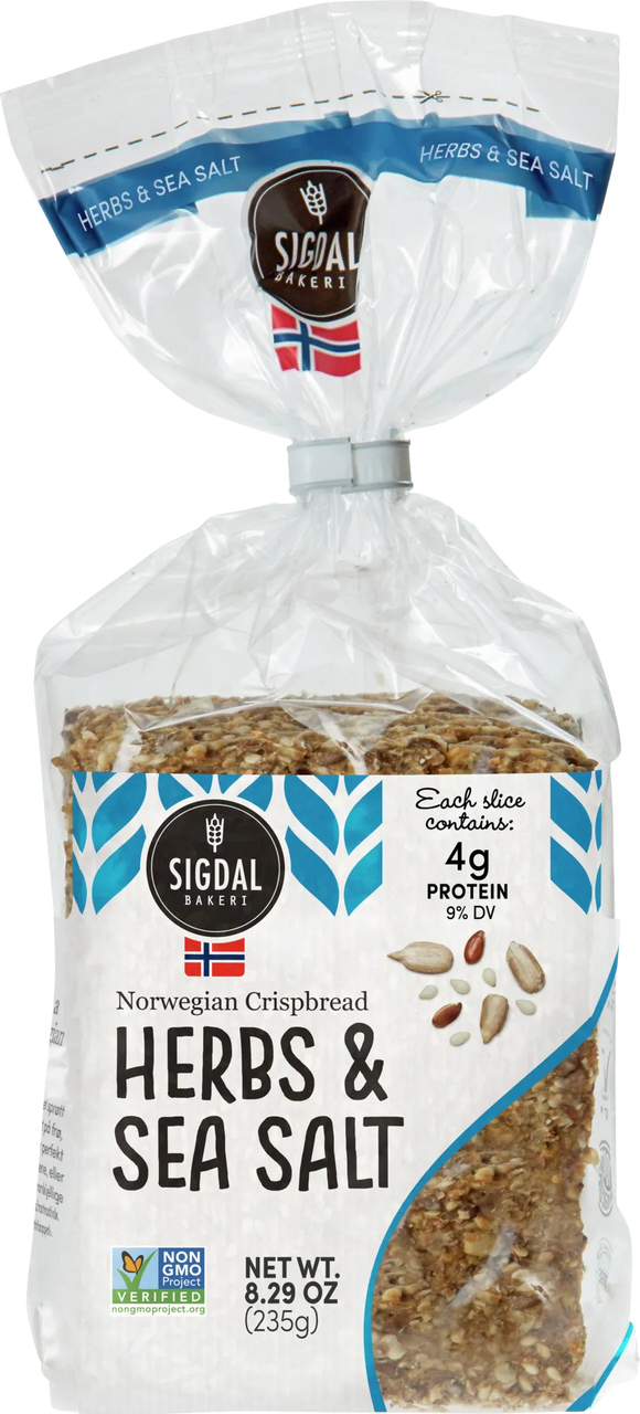 Sigdal Bakeri Herbs & Sea Salt Crispbread - 8.29 OZ