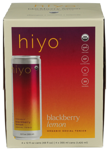 Hiyo Blackberry Lemon Mocktail - 4 PK