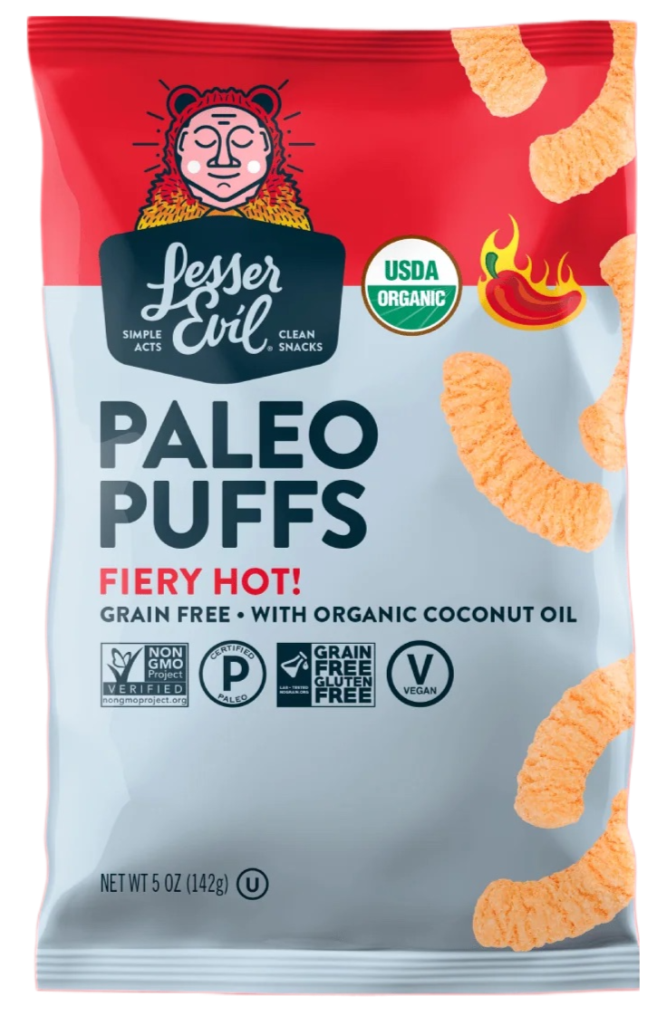 Organic Fiery Hot Paleo Puffs - 5 OZ