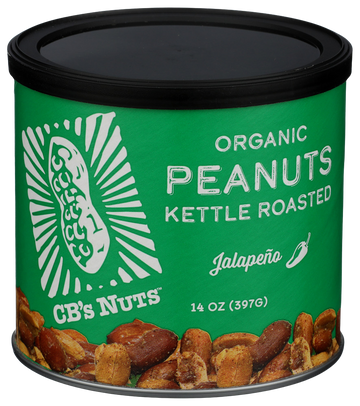 Cbs Nuts Organic Jalapeno Kettle Roasted Peanuts - 14 OZ