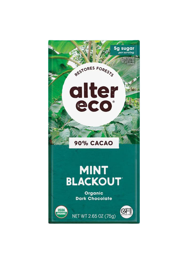 Organic Mint Blackout Dark Chocolate Bar - 2.65 OZ