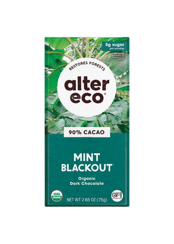 Organic Mint Blackout Dark Chocolate Bar - 2.65 OZ