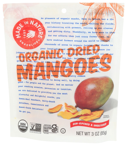 Organic Dried Mangoes - 3 OZ