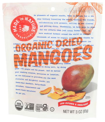 Organic Dried Mangoes - 3 OZ