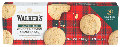 Gluten Free Ginger & Lemon Shortbread - 4.9 OZ