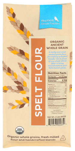 Whole Grain Organic Spelt Flour - 2 LB