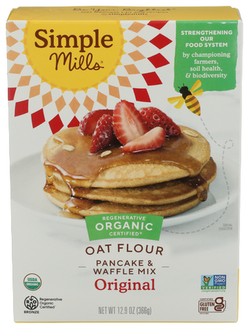 Simple Mills Organic Oat Flour Pancake & Waffle Mix - 12.9 OZ