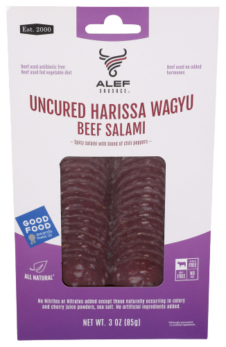 Uncured Harissa Wagyu Beef Salami - 3 OZ