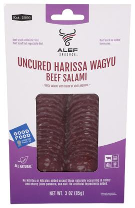 Uncured Harissa Wagyu Beef Salami - 3 OZ