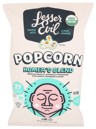 Lesser Evil Homers Blend Popcorn - 4.6 OZ