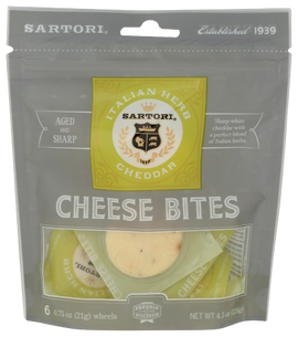 Sartori Italian Herb Cheese Bites - 4.5 OZ