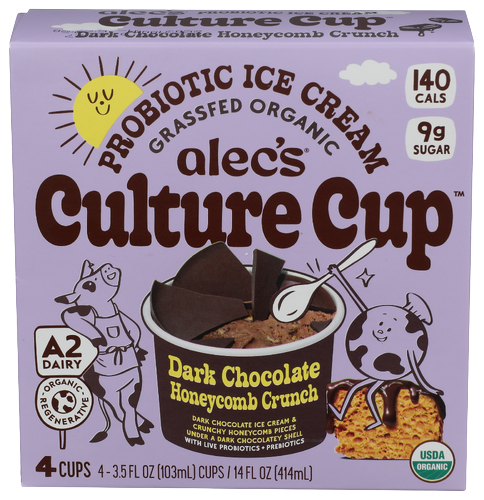 Alecs Dark Chocolate Honey Crunch Culture Cup - 4 PK