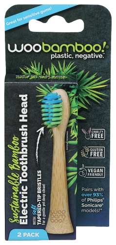Woobamboo Electric Toothbrush Head - 2 PK