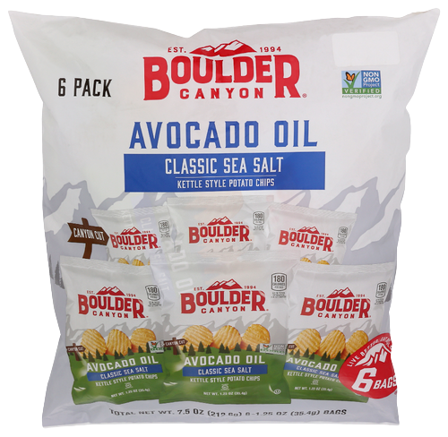 Boulder Canyon Avocado Oil Potato Chips - 6 PK