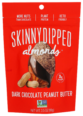 Dark Chocolate Peanut Butter Dipped Almonds -3.5 OZ