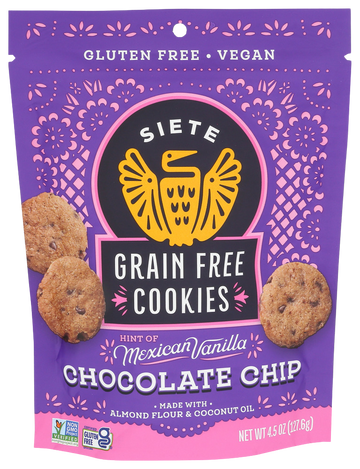 Siete Grain Free Chocolate Chip Cookies - 4.5 OZ