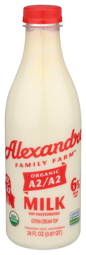 Alexandre Family Farms Organic A2/A2 Whole Milk - 28 FO