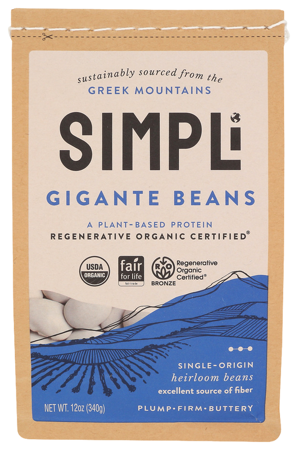 Simpli Organic Regenerative Gigante Beans - 12 OZ