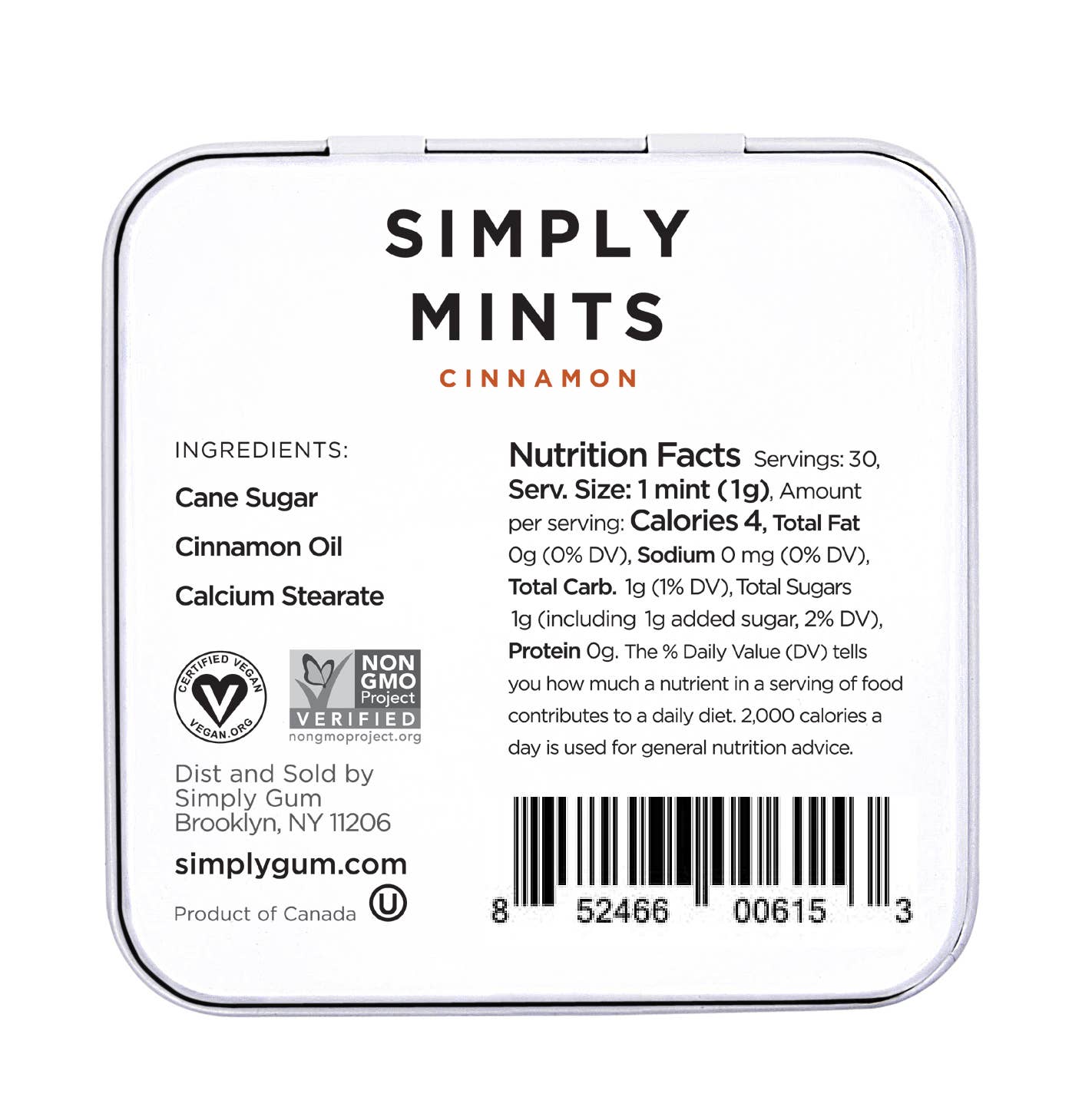 Simply Mints Cinnamon - 30 EA