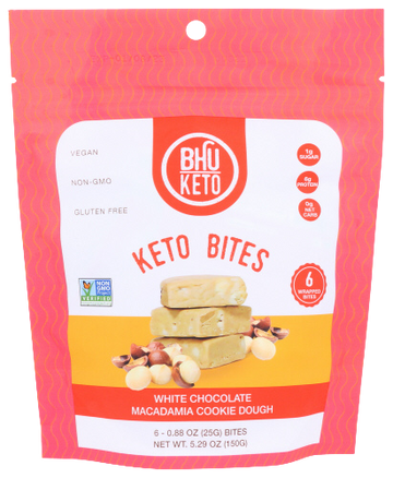 Bhu White Chocolate Macadamia Cookie Dough Bites - 5.29 OZ