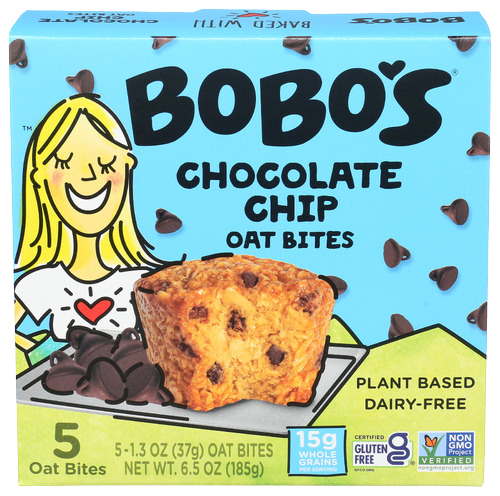Bobos Chocolate Chip Oat Bites - 6.5 OZ