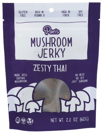 Zesty Thai Mushroom Jerky - 2.2 OZ