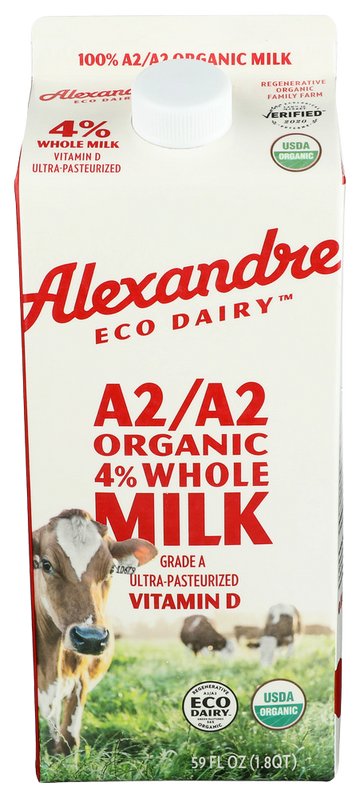 Alexandre Family Farm A2/A2 Organic 4% Whole Milk - 59 FO